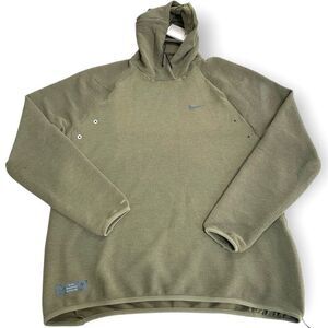 Nike Dri-FIT Running Division Pullover Olive Green Running Hoodie Mens size L